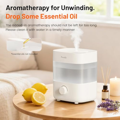 2L Top Fill Cool Mist Humidifier for Bedroom Quiet Ultrasonic Night Atmosphere