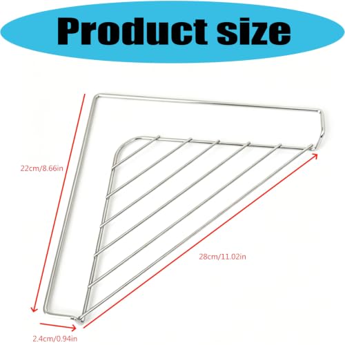 Sink Drain Organizer Rack with Raised Supports - Stainless Steel Corner Shelf A