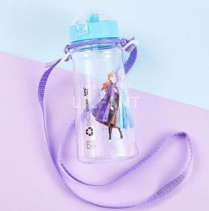 Florian Tritan Water Bottle - 450ml with Shoulder Strap & Built-In Straw for Easy Hydration