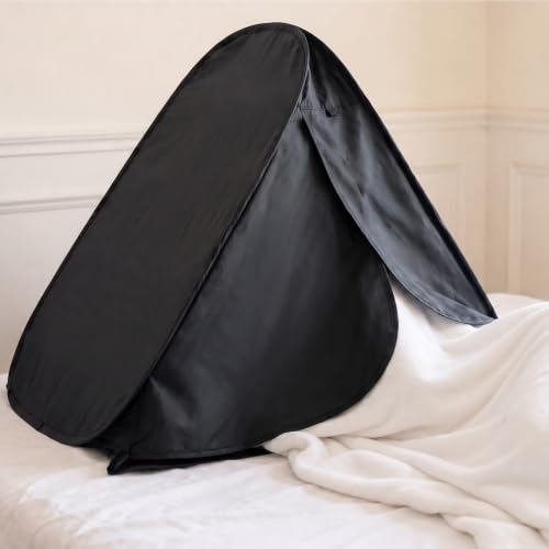 Portable Blackout Bed Tent for Sleep - Light Blocking Head Cover - Waterproof & Foldable