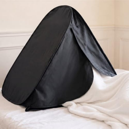 Portable Blackout Bed Tent for Sleep - Light Blocking Head Cover - Waterproof & Foldable