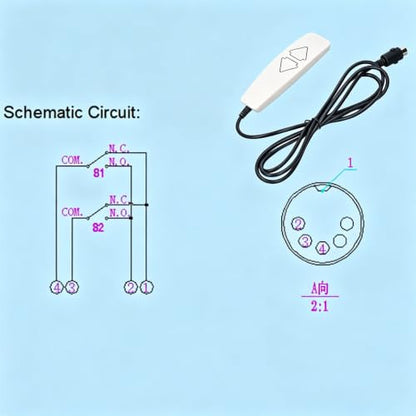 5-Pin Universal Lift Chair Remote Control Replacement for Recliner Repair