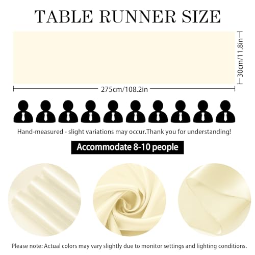 White Satin Table Runner 12x108 Inches – 20 Pack Wedding & Event Decor