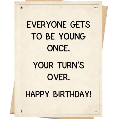 Funny Birthday Card for Men and Women SK-233 Old Age Joke Gift