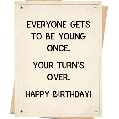 Funny Birthday Card for Men and Women SK-233 Old Age Joke Gift