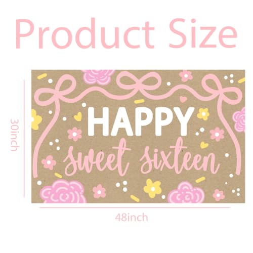 Happy 16th Birthday Backdrop for Sweet Sixteen Decorations - Variation of THIS listing