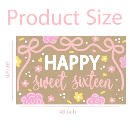 Happy 16th Birthday Backdrop for Sweet Sixteen Decorations - Variation of THIS listing