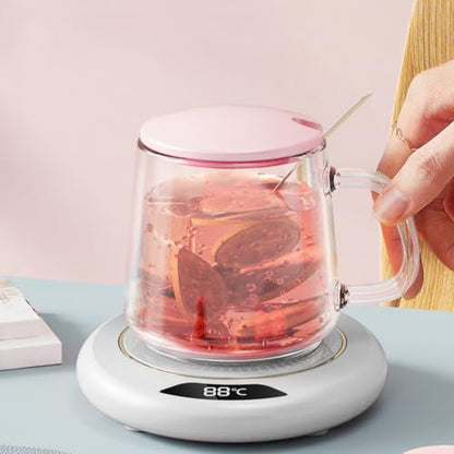 Electric Beverage Warmer with 3 Temperature Settings, Auto Shut-Off