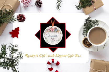Engagement Gift Ornament for Couples Double Sided Ceramic 2026 Keepsake