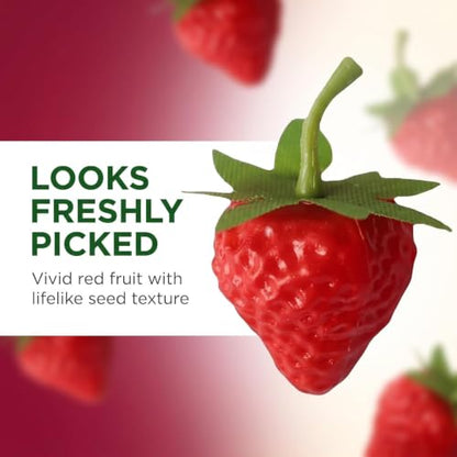 Artificial Strawberries 18 Pcs Realistic Decorative Fruit for Home Kitchen & Photography