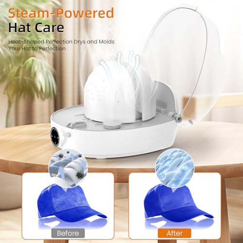 Arien Hat Shaper Automatic Cap Cleaner with Steam Drying - White