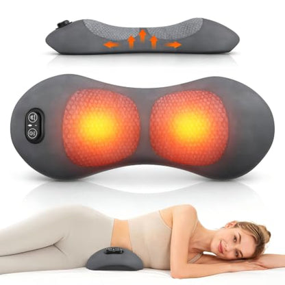 Electric Lumbar Back Massager with Heat Vibration & Traction - 3-in-1 Support