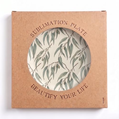 Eucalyptus Decorative Plates for Display - 10 Inch, Nature 006