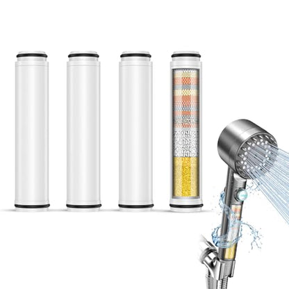 4 Pack Shower Filter Replacement for Feelso Shower Head - Water Purification System