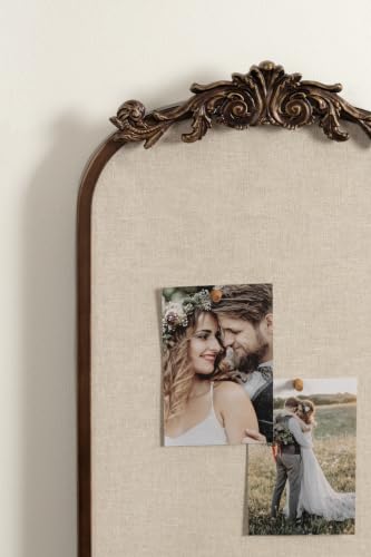 Kate and Laurel Arendahl Vintage Arch Pinboard - 25 x 13 Inch Bronze Frame