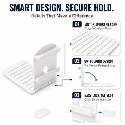 White Bed Sheet Holders 4PCS Fitted Sheet Grippers Corner Bed Anchors