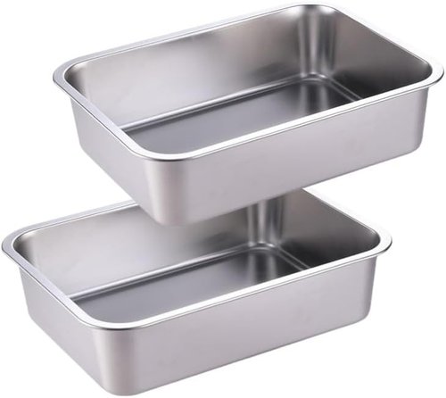 Lasagna Pan Set by [Brand Name] - Deep Stainless Steel Baking Pans | 12.6-Inch Oven-Safe Cookware
