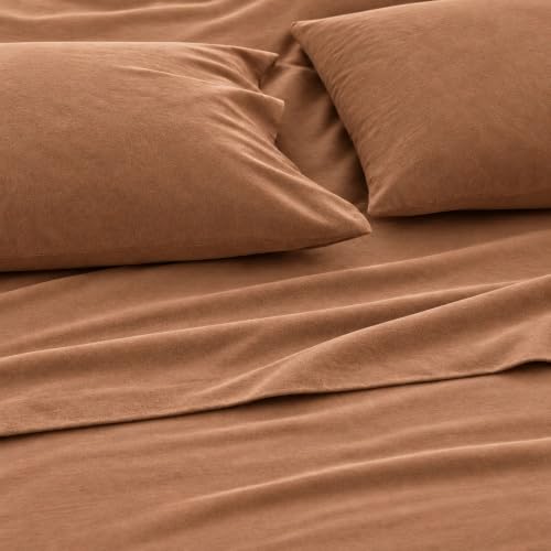 Queen Size Flannel Sheet Set - Solid Adobe, 100% Turkish Cotton, Double-Brushed, Cozy Winter Bedding