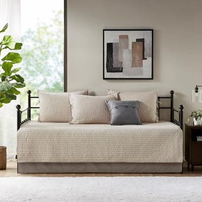 Reversible 6-Piece Twin Daybed Cover Set with Shams & Pillow Rustic Cabin Style