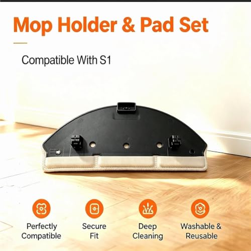 Robot Vacuum Mop Holder and Reusable Mop Pad Set for Ropvacnic S1