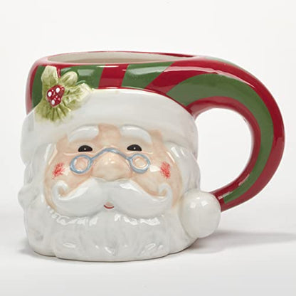 Holiday Mug Set - 4 Ceramic 18 oz. Santa Snowman Teddy Bear Penguin