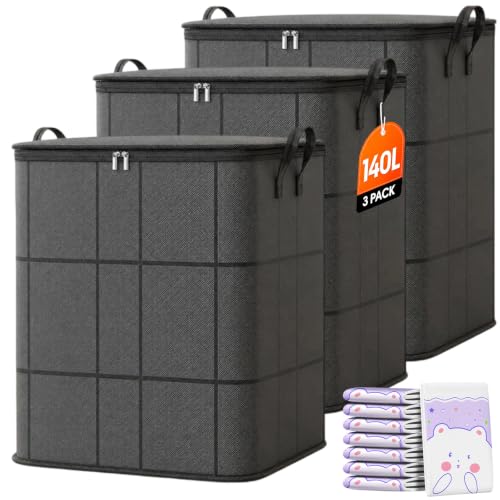 XL 140L Moving Storage Bag - Foldable Large Capacity Clothes & Comforter Organizer