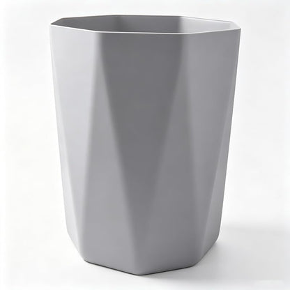 5 Gallon Geometric Plastic Trash Can - Slim Waste Bin for Bathroom Kitchen Bedroom