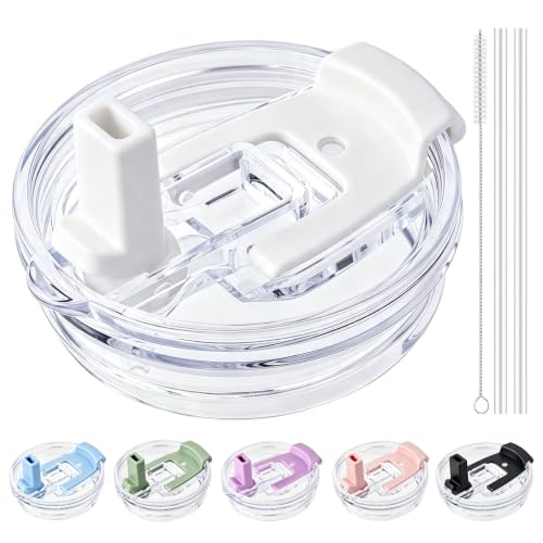 Replacement Flip Straw Lid for Stanley Quencher H2.0 40oz Water Bottle - White