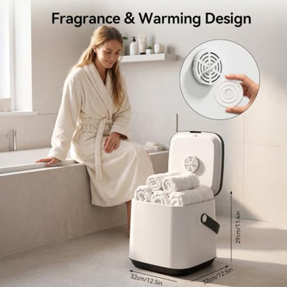 Bathroom Towel Warmer with 16L Capacity, Timer & LED Display