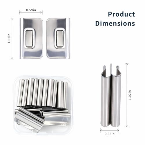 8 Pairs Magnetic Curtain Clips No-Drill Window Magnet Closure - Neutral Color
