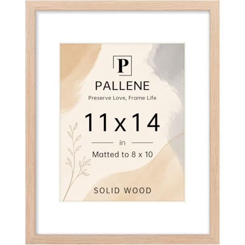 Pallene Solid Wood 11x14 Picture Frame Wall Hanging - Natural, Includes Mat