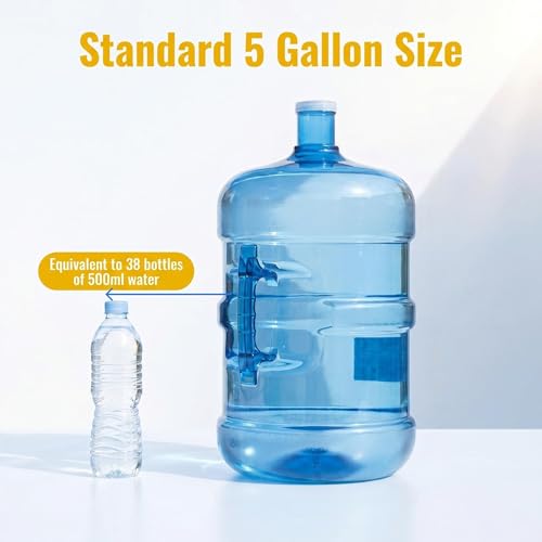 5 Gallon Water Bottle Jug - Reusable BPA-Free Large Capacity Container with Handle