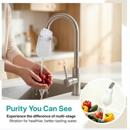 Faucet Filter Cotton Bags - Adjustable Non-Woven Replaceable Sleeve for Sand Rust Residues, 10 Pieces + Cable Ties