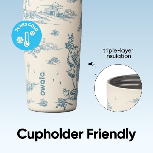 Insulated Stainless Steel Water Bottle with 2-in-1 Spout - 30 oz
