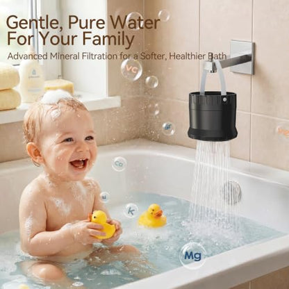 JDO Bath Filter for Tub Faucet - Matte Black Upgraded 3000 Gallon Water Filter