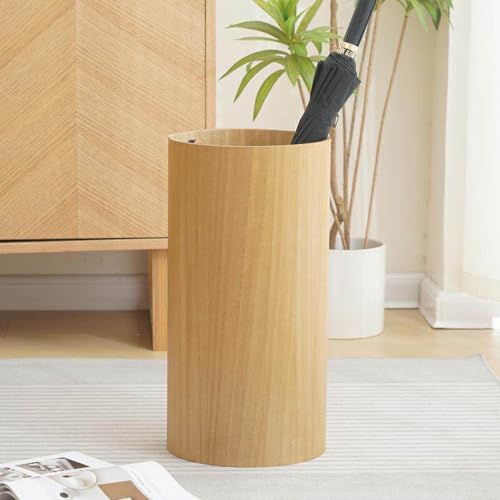 Vintage Solid Wood Umbrella Stand with Drip Tray - 50x25cm