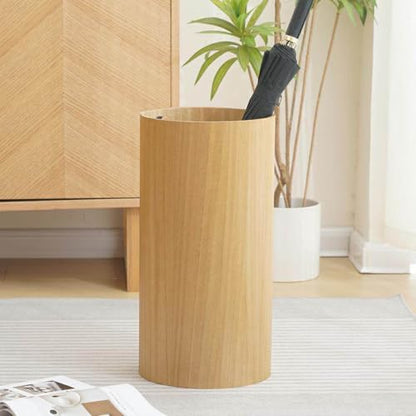 Vintage Solid Wood Umbrella Stand with Drip Tray - 50x25cm