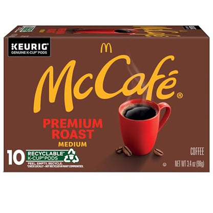 McCafe Premium Roast Coffee, Single Serve Keurig K-Cup Pods, Medium Roast, 60 Count, (6 Packs of 10)