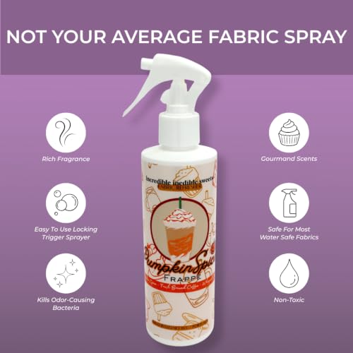 Fabric Refresher Spray Pumpkin Pie Scent 8 oz - Long-Lasting Gourmand Fragrance