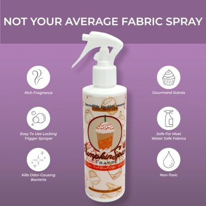 Fabric Refresher Spray Pumpkin Pie Scent 8 oz - Long-Lasting Gourmand Fragrance