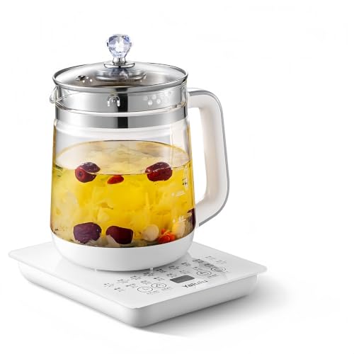 Large Glass Electric Kettle with Stew Pot 1.8L Multifunctional Home Appliance