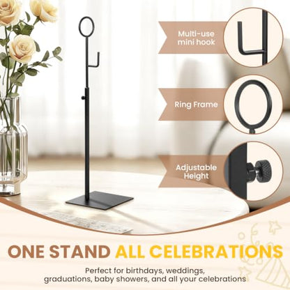 Adjustable Metal Banner Stands 2 Pack with Matching Banner for Events