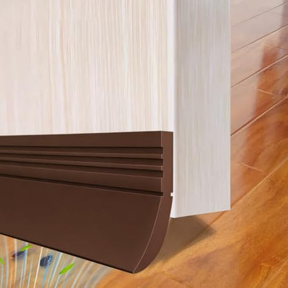 Brown Door Draft Stopper Bottom Door Seal Weather Stripping Gap Blocker