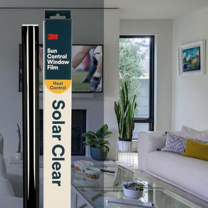 3M Sun Control Window Film Solar Clear 3' x 5' - Heat & UV Rejection