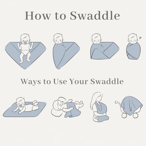 Baby Swaddle Blanket 2-Pack 41x41 Inches Soft Stretch Receiving Blankets
