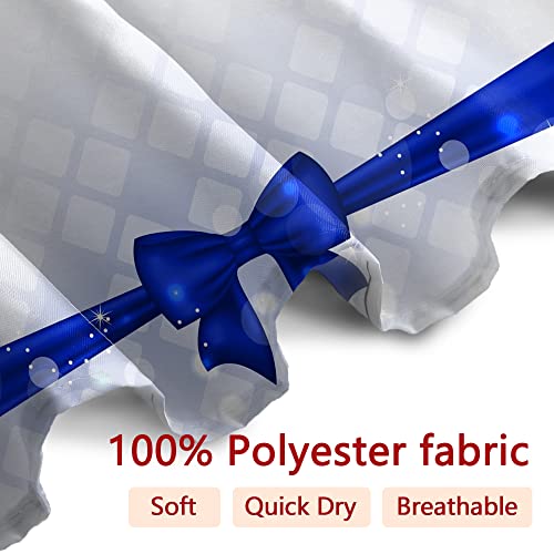 Merry Christmas Shower Curtain with Hooks - Blue Xmas Balls & Bow, 48x72 Inch Variation of THIS listing