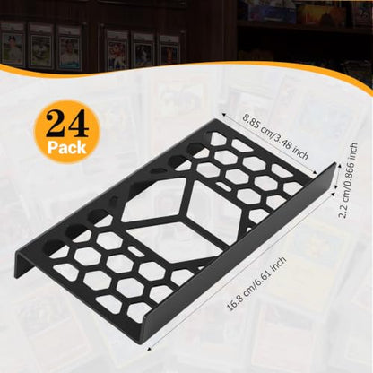 24 Pack Hexagon Card Risers for Display Case - Collectible & Retail Use