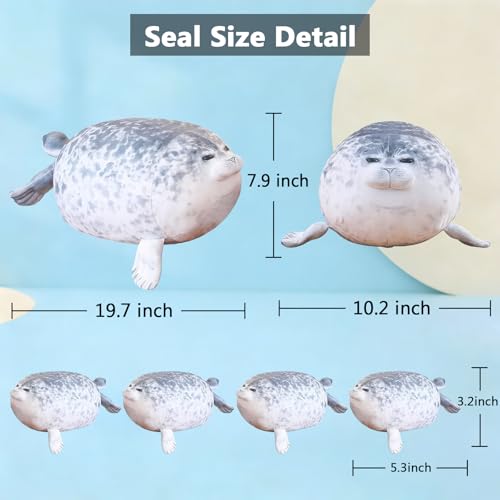 Seal Plush Toy Mommy with 4 Baby Seals - Large 19.7-inch Cuddle Plush Set - Variation: Seal Mommy With 4 Babies