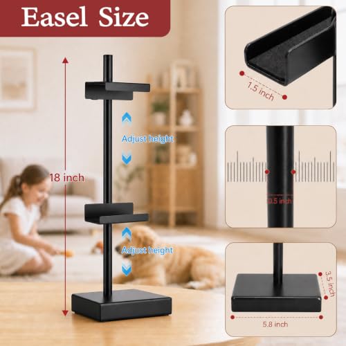 18'' Adjustable Tabletop Easel Stand Black - Art Display & Painting Support