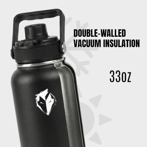 Ekkovision Insulated Water Bottle - 32 Oz Stainless Steel Black